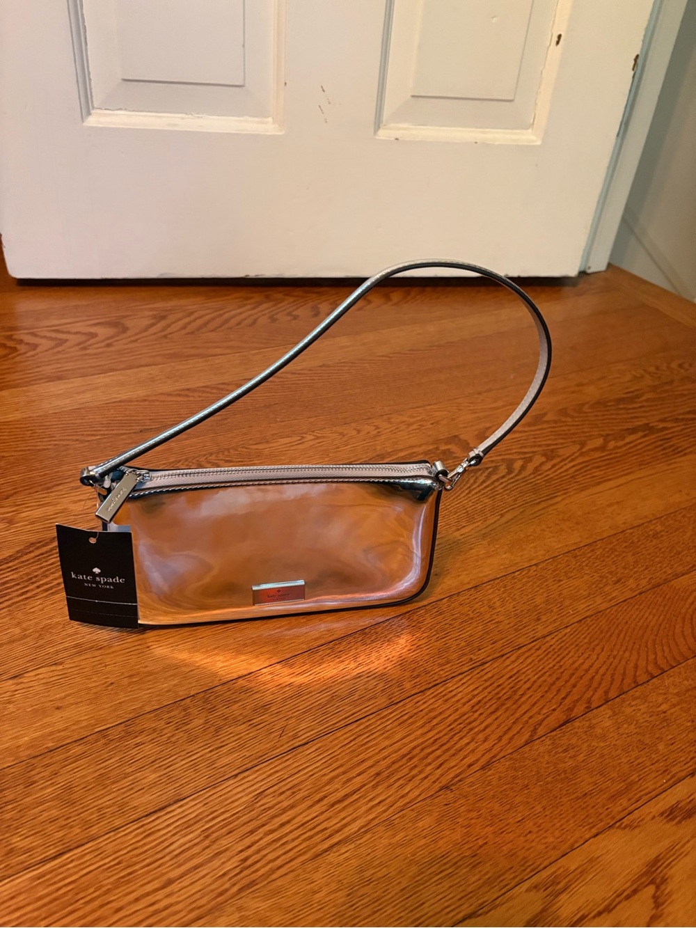 kate spade Iridescent Metallic Mini Shoulder Bag - Rose Gold/Peach Sheen